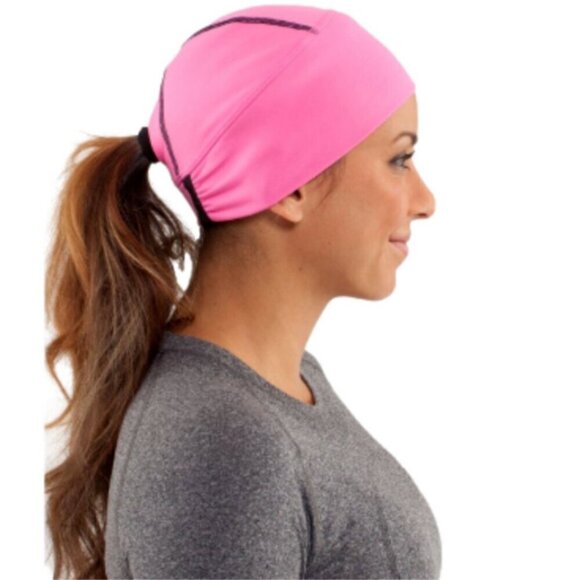 Lululemon Pink Brisk Ponytail Run Toque - O/S, Reversible! - Picture 4 of 13